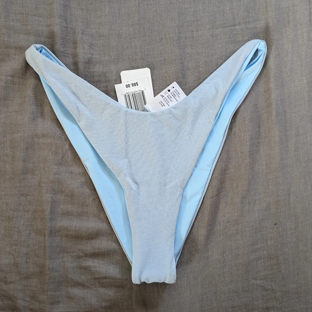L*Space Shimmer Dawn Cabana Bikini Set Blue
